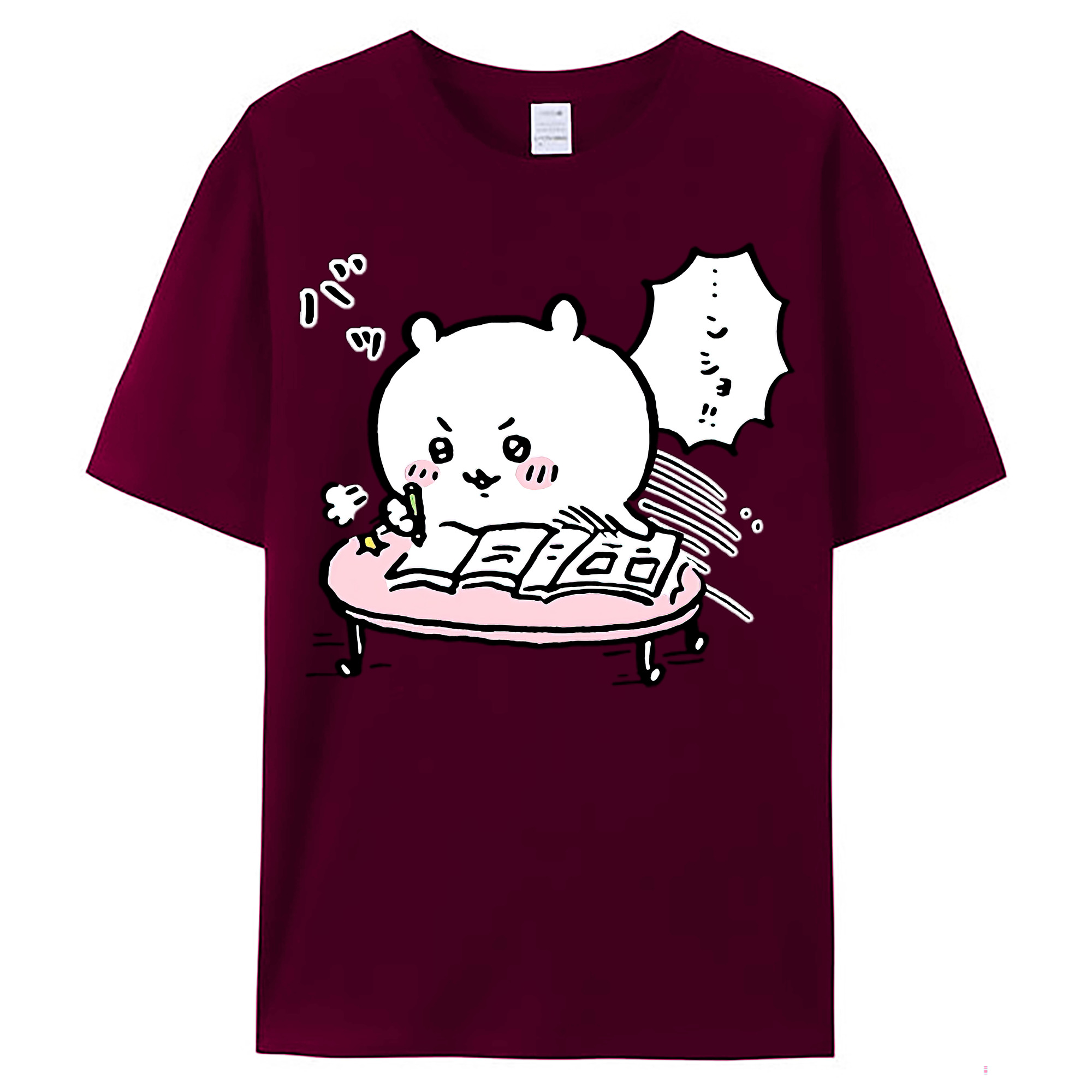 （画像用） ちいかわ ちいかわ Chii-kawa chiikawa レディースカジュアルプリントTシャツ（綿100％）